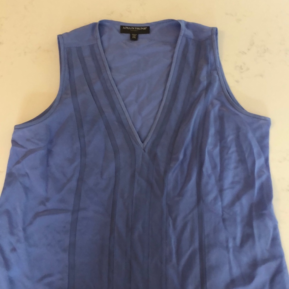Pea in the Pod maternity sleeveless blouse.